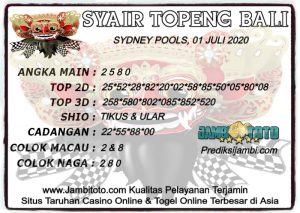 Kumpulan Syair Togel Sydney Rabu 01 Juli 2020 Jambitoto